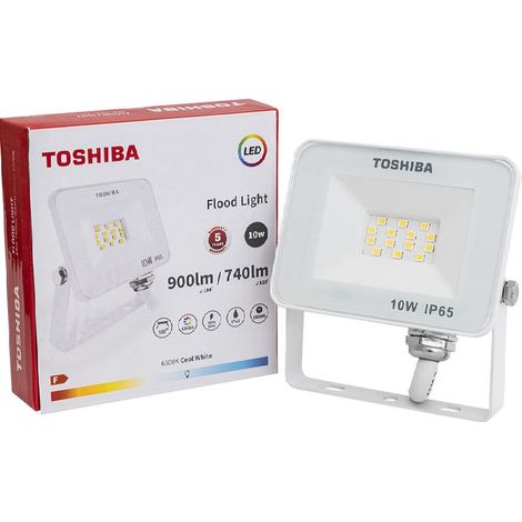 PROYECTOR LED TOSHIBA 10W 6500K IP65 - BLANCO