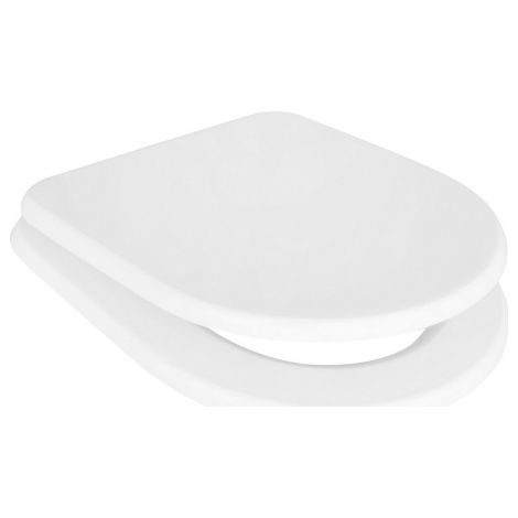 DianHydro Sedile wc per vaso Tutto di Olympia in legno bianco 36x41,2 cm con cerniere in ottone cromato, copriwater di ricambio per bagno (1/5)