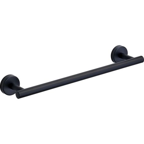 Hand Towel Holder Bathroom Towel Rack Kitchen Dish Cloth Hanger Drilling 304 Stainless Steel Rustproof Wall Mount 30cm(Black) (1/4)