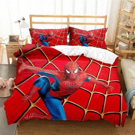 KLVGTIFS PU - 3 Pièces Housse de Couette, Housse de Couette 200x200cm +2 Taies d'oreiller 50x75cm en Microfibre Super Douce Animé 4 (1/5)