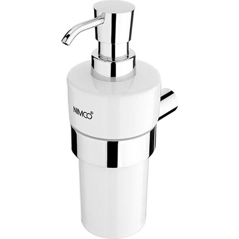 Nimco Bormo - Keramischer Seifenspender mit Halter, Weiß / Chrom BR 11031KN-26