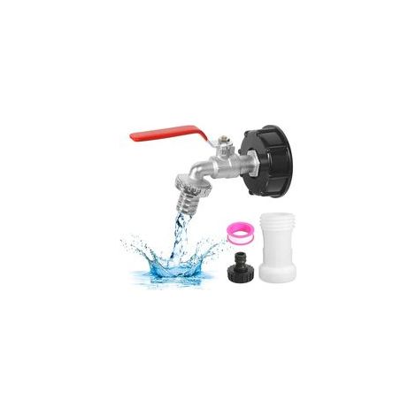 Zubehör für 1000-Liter-IBC-Tanks – 3/4"-Ablassventil mit Adapterkappe für Wasserbehälter (1/5)