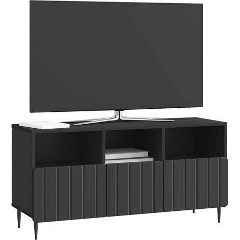Maison Exclusive - Meuble TV avec tiroir Noir 102 x 34,5 x 50 cm Bois d'ingénierie (1/5)