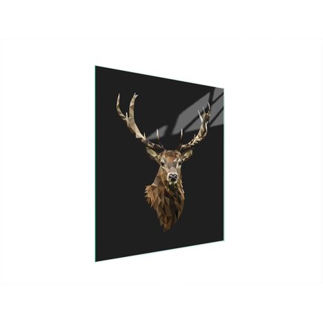 Glasschneidebrett 45x52 Hirsch