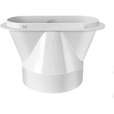 Adaptateur de Tube pour Climatisation, Interface de Conduit pour Accessoires de Tuyau à Corps Plat pour Pièce, Salon, Appartement, Chambre, Maison (1/4)