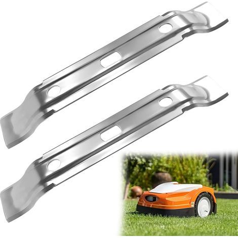 2 Pièces Lame Tondeuse Lame Robot Tondeuse Compatible avec Stihl Robot Tondeuse avec iMOW RMI 422 422P 422PC RMI 522 C et avec Viking iMow MI4 Series, Lame de Rechange pour Robot Tondeuse, 20 cm (1/5)