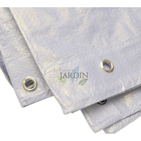 Toldo reforzado blanco 4 x 6 metros 90 gr/m2 con ojales