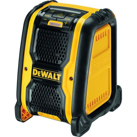 Dewalt – Haut-parleur Bluetooth stéréo 50mm – Alimentation par batteries XR 10,8-54V – Connexion Bluetooth et AUX – Autonomie jusqu'à 16h