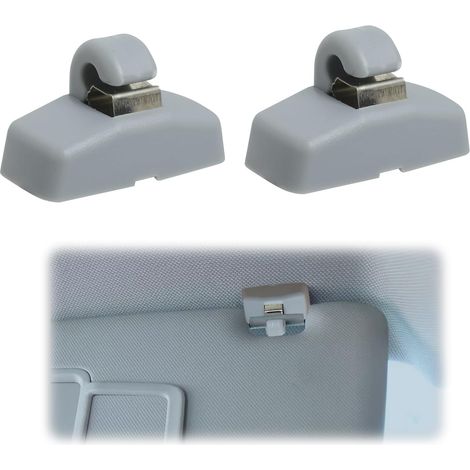 2PCS Car Sun Visor Support, Sun Visor Clips Compatible with VW Caddy Golf Mk4 Sharan Passat Polo Amarok Transporter T5 Touran Seat Ibiza Leon Skoda Fabia Octavia Superb 3B0857561B