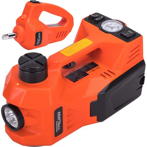 CRIC IDRAULICO PER AUTO 12V 5T + CHIAVE RUOTE KD1368