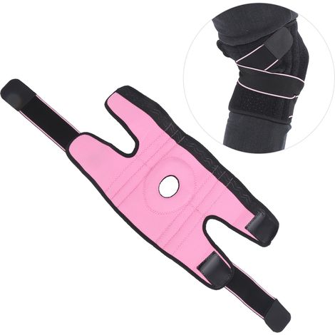 Sportliche Kniebandage zum Laufen und Radfahren, Kompressionsstrumpf, rosa (1/5)