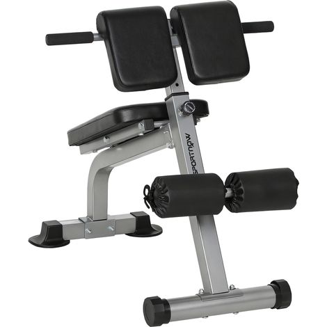 Banc romain multifonctionnel réglable et pliable, capacité de 150 kg, argent (1/5)