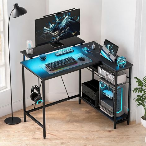 Bureau noir en panneau de particules 107 x 80 x 90 cm (1/5)