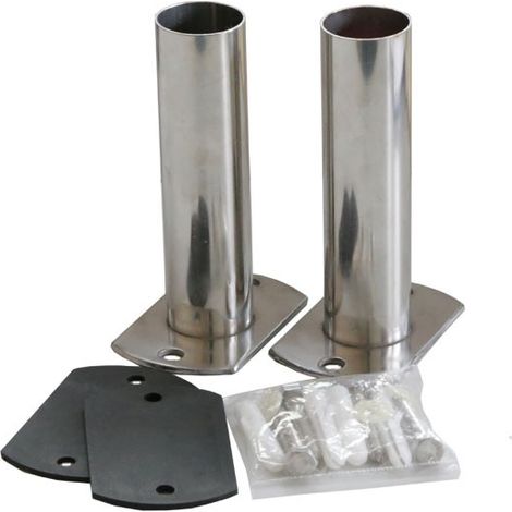 Schwimmbadleiter Tiefbeckenleiter Flansch Montageset V2A Edelstahl 1 Paar