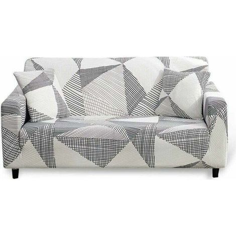 Housse extensible pour canapé 2 places avec accoudoirs, universelle, magique et antidérapante (1/4)