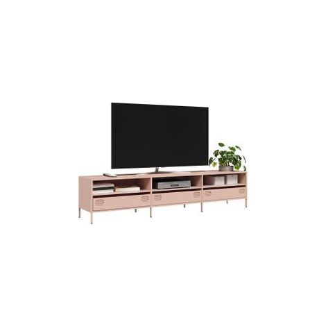 Meuble TV rose 202x39x43,5 acier laminé à froid (1/5)