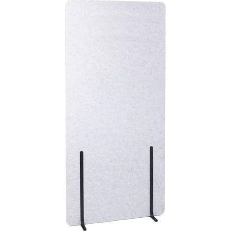 Pannello Fonoassorbente da Pavimento 100x200 cm Coppia di Piedini Neri Finitura Grigio (1/5)