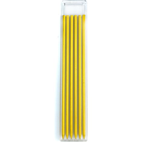 Recharges de stylo jaune (6 recharges par boîte) Outil multifonctionnel pour graffiti, outil de mesure de lignes pour graffiti en menuiserie, outil de marquage et de contournage de lignes à faire soi- (1/5)