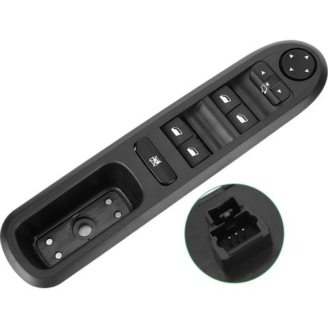 Accessoires de voiture de commutateur de commande de fenêtre cté conducteur gauche adaptés pour Peugeot 407 6D 6C 6E 6554.ER