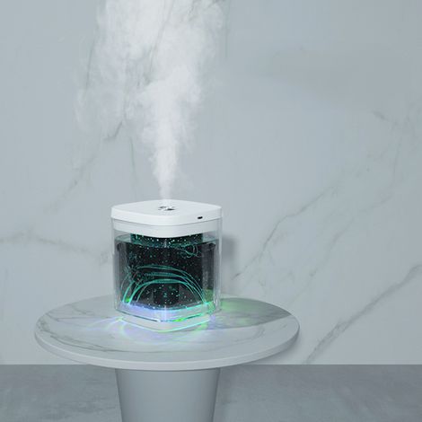 Luftbefeuchter, 1000 ml, Ultraschall-Luftbefeuchter mit 2 einstellbaren Nebelmodi, automatischer Abschaltung und buntem Nachtlicht, tragbarer USB-Luftbefeuchter für Zuhause, Büro, Wohnzimmer, Schlafzi (1/5)