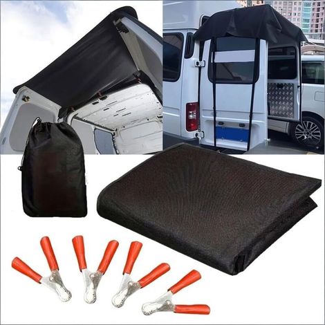 Motorhome rear door awning, waterproof awning for car camping, picnics and barbecues (176 x 114 cm) (1/5)