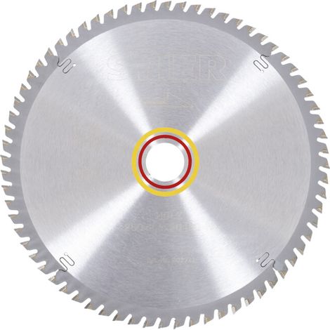 Stier – Lame de scie circulaire 260mm – Alésage 30mm – Denture alternée 68 dents – Pour bois dur et panneaux de particules – Coupe nette - BOIS 260 X