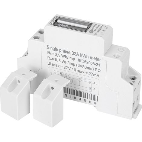 Compteur monophasé DDS1891 haute précision, 2 pôles, écran LCD, 50 Hz, 230 V-AquaForge (1/5)