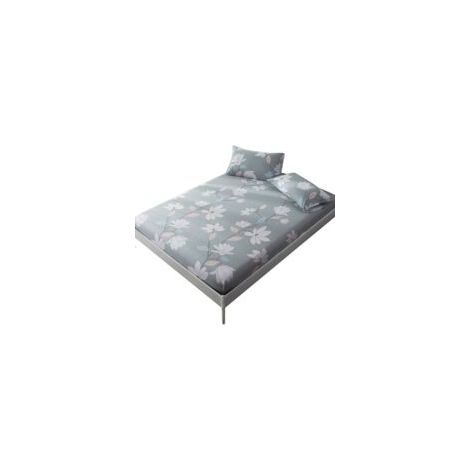 Housse de Matelas Imprimée en Coton Floral - EINNENFFER - Taille Twin, Full, Queen, King (180 x 200 cm)