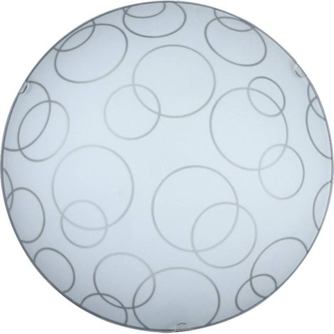 Plafoniera Rabalux Ada tonda vetro 25cm bianca E27 (1/3)