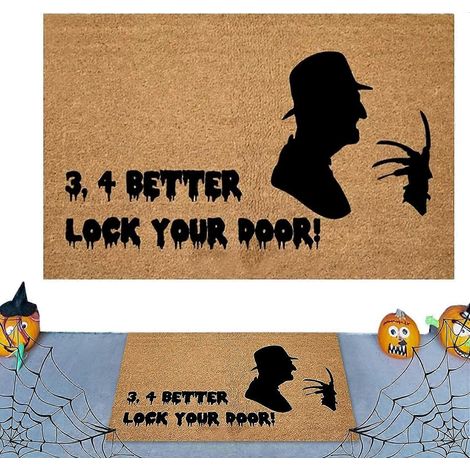 Halloween Door Mats Outdoor, Scary Floor Mat Funny Mat Indoor & Outdoor Non Slip Halloween Decoration, Washable Halloween Decoration Mats (1/5)