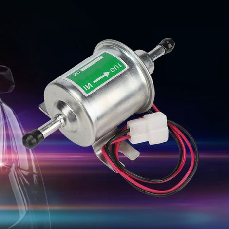 Pompe à carburant électrique 24V universelle pour voiture bateau, filtre en ligne essence diesel, pièce de remplacement argent (1/5)