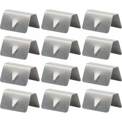Clips de Déflecteur de Vent, 12 Pièces Agrafes de Déflecteur de Vent, Canal de Déflecteur de Pluie de Vent de Voiture en Acier Inoxydable, Clips de Fixation pour Déflecteur d'air (1/3)