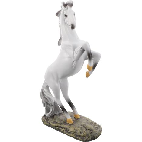 Figurine de Cheval Debout Décoration Intérieure, Sculpture en Résine, Ornement Zodiaque Feng Shui, Statuette Artisanale, Décoration Salon Bureau, Objet Décoratif Maison (1/5)