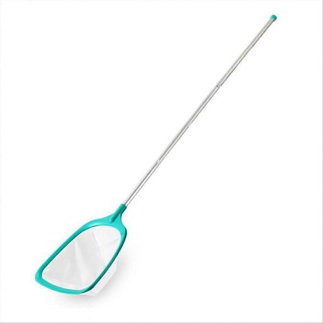 Épuisette de nettoyage de piscine, manche en trois sections, conception à long manche pour un nettoyage facile de la piscine, manche long détachable. (1/5)