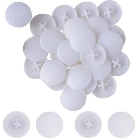 Vis en plastique et capuchons de vis autobloquants, 100 par sachet, pour meubles et outils de jardin. (1/5)