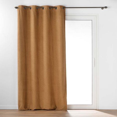 Rideau à Œillets Bouclette "Wooly" 140x240cm Camel (1/5)
