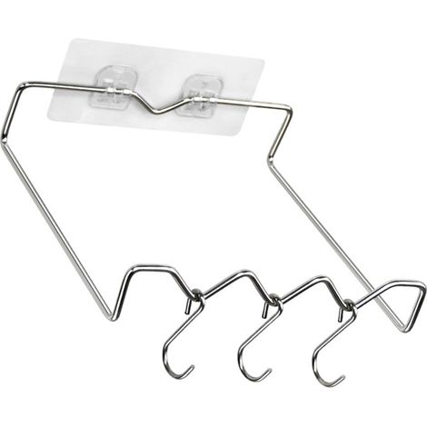 Seifenschale aus Edelstahl für Badezimmer, Wandhaken ohne Bohren, Aufbewahrungsregal, Küchenorganizer