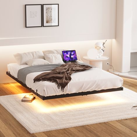 REDOM - Cama infantil 90x190 con cajones, armario y estantes en MDF blanco (Sin colchón) (1/5)