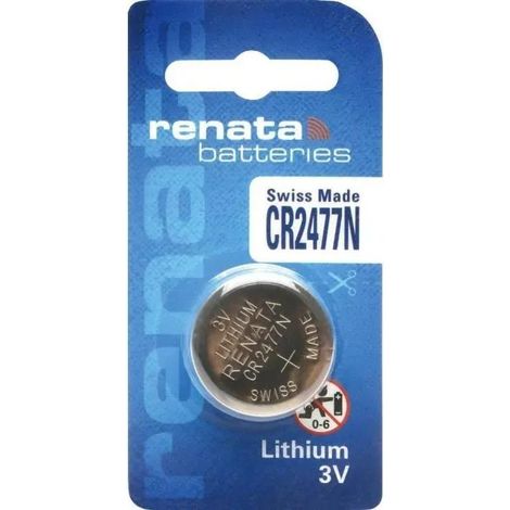 Pile bouton renata CR2477N lithium 3 volts 950 mAh