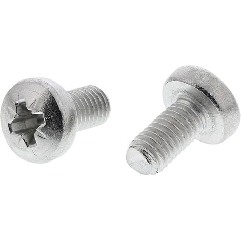 Vis à métaux RS PRO M5 à tête Cylindrique Pozidriv en Acier Inoxydable, 10mm ( Prix pour Sachet de 100 )
