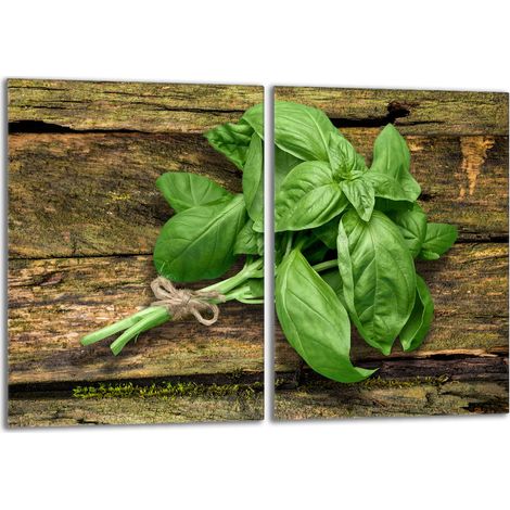 Placa protectora de vidrio para estufa 2x40x52 Albahaca (1/5)