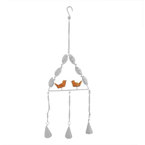 Carillon Métallique - Clochettes De Jardin En Métal Gris - Décoration Extérieure Et Intérieure - 1 Pièce (1/5)