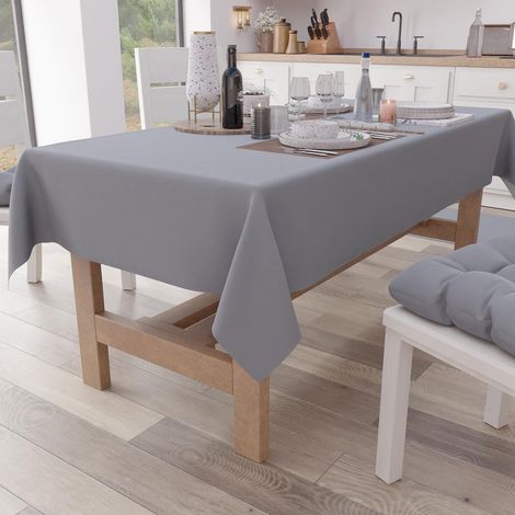 PETTI Artigiani Italiani - Tovaglia da Tavola Rettangolare, Tovaglia Elegante, Tovaglia Tinta Unita in Cotone, Copritavolo Cucina, Tovaglia Grigio X6 Posti (140x180 cm), 100% Made in Italy (1/3)