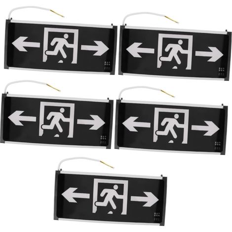 Panneau de Sortie de Secours avec Éclairage LED Urgence pour Centres Commerciaux et Lieux Publics Indicateur de Sécurité Bidirectionnel Signalétique de Sortie Visible