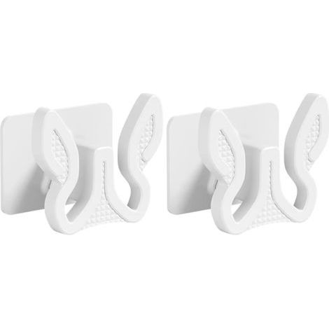2 pièces Étagère à chaussures murale en plastique, polyvalente et portable, idéale pour la salle de bain ou le salon, Blanc (1/5)