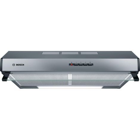 Bosch – Hotte casquette murale 60 cm inox – Evacuation 350 m³/h – 72 dB – 3 vitesses – Éclairage LED (1/10)
