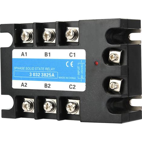 Relais statique triphasé 80-250 V CA, entrée SSR3, équipement électrique CA pour machines CNC (BERM-3 032 3825A (25 A)) (1/5)