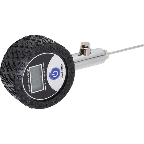 Manomètre Numérique pour Basket-ball, Football, Volley-ball – Manomètre électronique avec Caoutchouc et Aiguille Amovible en Acier Inoxydable – Précision 0–16 PSI / 0–110 KPa (1/4)