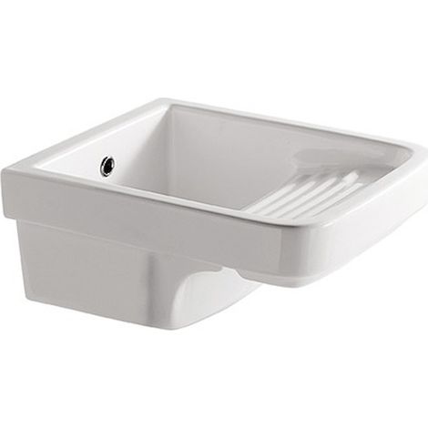 Lavatoio Minerva cm. 45x53xh26 in ceramica bianco di Ceramica (1/5)