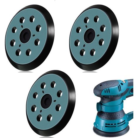 3er Schleifteller 125mm 8-Loch passend für Makita BO5041 M9202B M9204B DBO180